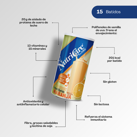 Batido Lacto-Zumo sabor Naranja - NutriCare