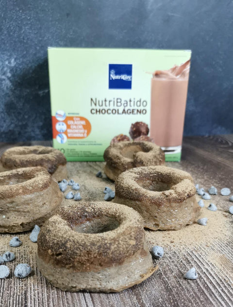Donuts Ferrero saludables en 5 minutos con colágeno y sin horno