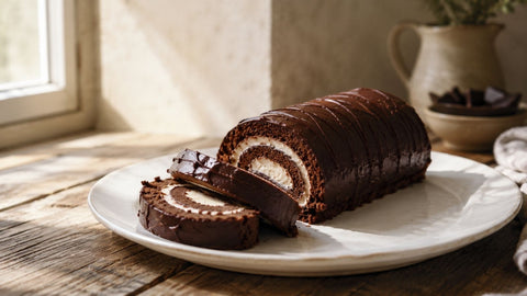 Brazo de Gitano de Chocolate Saludable con Brownie NutriCare