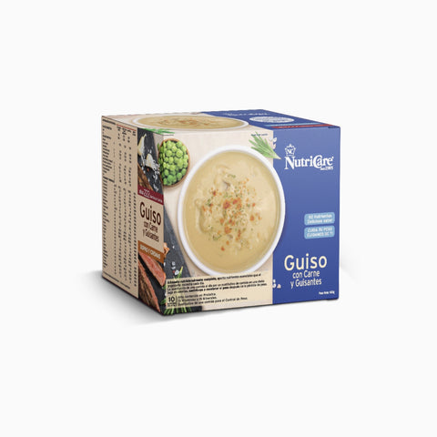 Guiso de carne con guisantes